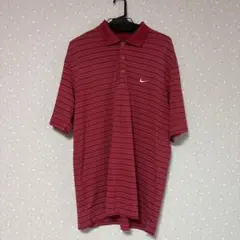 Nike 赤 ストライプ ポロシャツ