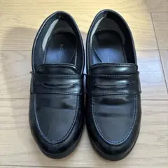 子供用　革靴　黒　21cm