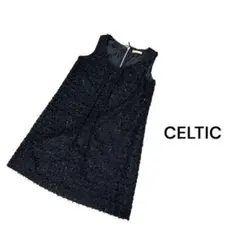 CELTIC ブラック ノースリーブ ワンピース