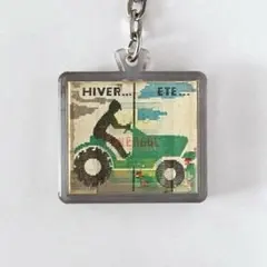 fk3560フレンチキーホルダー 絵が変わるキーホルダー ヴィンテージ