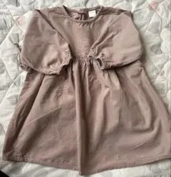 くすみピンクワンピース８０センチ　tetetatete