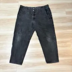 90s GUESS JEANS ゲスパン ブラックデニム W42 バギーパンツ