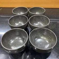 黒色陶器ボウル 6個セット