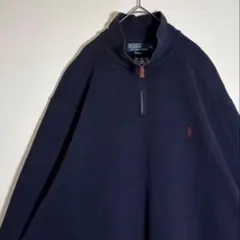 Polo Ralph Lauren ハーフジップ トレーナー XL ネイビー