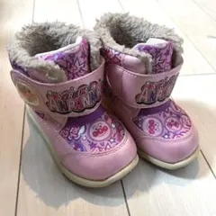 アンパンマン　ブーツ　ピンク　スノーブーツ　14センチ　女の子　雪遊び　長靴