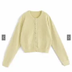 【新品未使用】GRL グレイル ラメフェザーニットカーディガン