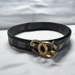 GUCCI グッチ ベルト インターロッキング ゴールド