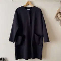 LEPSIM 裏ボアコート　ロングコート　ネイビー