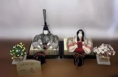 一秀作の木目込人形、親王飾り　雛人形のサムネイル