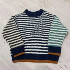 BREEZE ボーダーニット　ケーブル　セーター 110 センチ