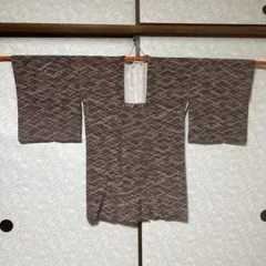 菱　総柄　幾何学　道行コート　着物　2875