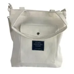 新品 上品 ホワイトカラー 2WAY仕様 キャンバストートバッグ