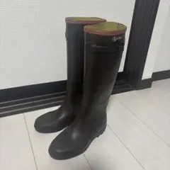 AIGLE ダークブラウン レインシューズ　長靴 37サイズのサムネイル