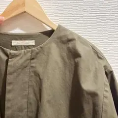 Hands of creations ノーカラージャケット カーキ　コート