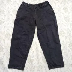 Right-on イージーパンツ ブラックデニム素材