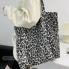 トートバッグ ヒョウ柄