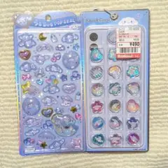 【即日発送・新品】シナモロール2種／うるちゅるPOPシール＆キラコロおはじき