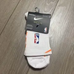 【新品】NIKE ELITE NBA ソックス Lサイズ ホワイト/オレンジ