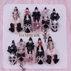 ✝︎ ゴテゴテ 地雷系×量産型 闇堕ち魔法少女 ネイルチップ ♡