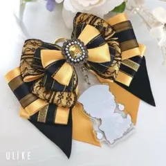 リボンチャーム バックチャーム キーホルダー 推し活 オレンジ