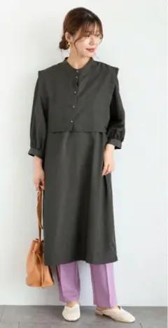 chocol raffine robe ラップ7分袖ワンピースのサムネイル