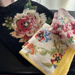 フェイラー　花柄ハンカチ　ポーチ