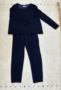 美品セットアップパンツセット⭐︎ネイビー