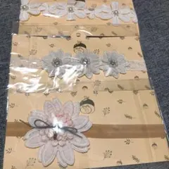 레이스 머리띠 키즈 화이트 헤어 밴드 베이비 반다나 화이트 리본