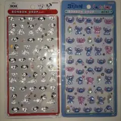 【正規品】ボンボンドロップシールミニ　 101匹わんちゃん　ステッチ　２点セット