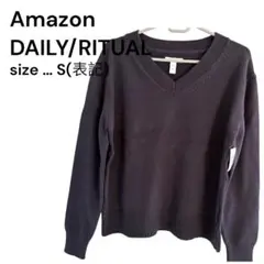 【新品タグ付】Vネック ネイビー ニットセーター M 長袖 Amazon