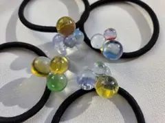 しゃぼん玉ヘアゴム4個セット