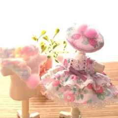 ゆめふわカラー♪ぽんぽん付マフラー＆ワンピース♡女の子サイズ♡