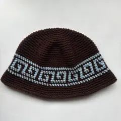 クラッシャーハット クロシェハット ニット帽 ビーニーハンドメイド