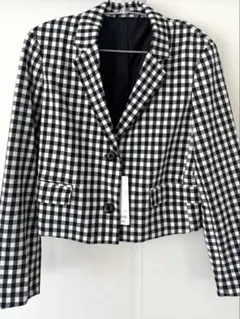 【タグ付き新品未使用】クロップドジャケット（ギンガムチェック）