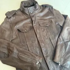 バナナリパブリック 羊本革 ブラウンジャケット