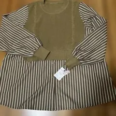 oe-rø:i:z オリーブグリーン ストライプ 長袖