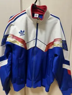 adidas トレフォイルロゴ デサント製 マルチカラー トラックジャケット