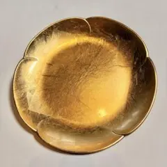 金箔 朱色 漆器 花びら型 飾り皿 伝統工芸 祝文字入りのサムネイル