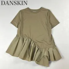 ダンスキン アシンメトリーフリル 異素材切替 カットソー Tシャツ ペプラムのサムネイル