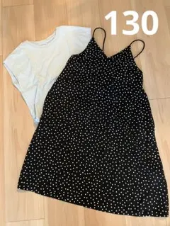 女の子 Tシャツ×ワンピースセット 130