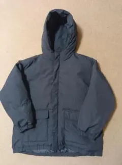 グローバルワークキッズダークグレー フード付き中綿ジャケット