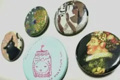 アート缶バッジ　美術館缶バッチ　5個セット　中村萌缶バッチ