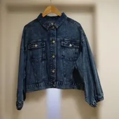 サマンサモスモス　ケミカルウォッシュデニムGジャン