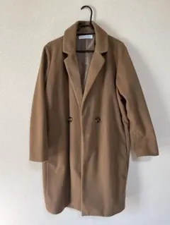 冬服 レディース コート 無地 ブラウンのサムネイル