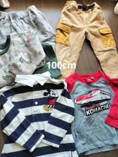 キッズ服まとめ売り 100cm ミッキー こまち 恐竜 男の子　秋服　冬服