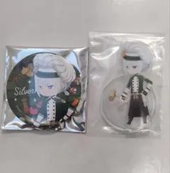 ツイステ展　ミニアクリルスタンド　缶バッチ　シルバー　セッド