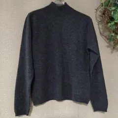 ♥LIVE UP【Ｌ】カシミヤ100% ♡ダークグレー ハイネック セーター