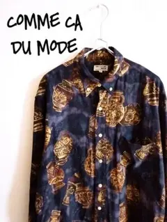 D222140 COMME CA DU MODE 90s 総柄レーヨンシャツのサムネイル