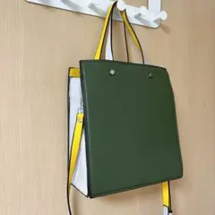 2way ショルダーバッグ グリーン イエロー ホワイト　ZARA