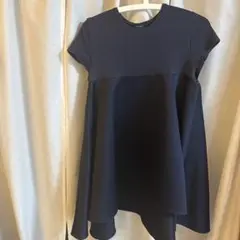 YOKO CHAN ネイビー フレア半袖Tシャツのサムネイル